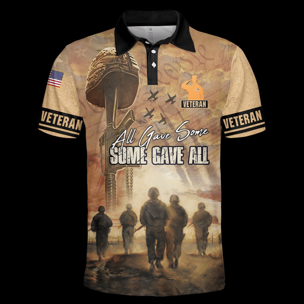 Veteran Polo Shirt, All Gave Some Some Gave All US Veteran Polo Shirts