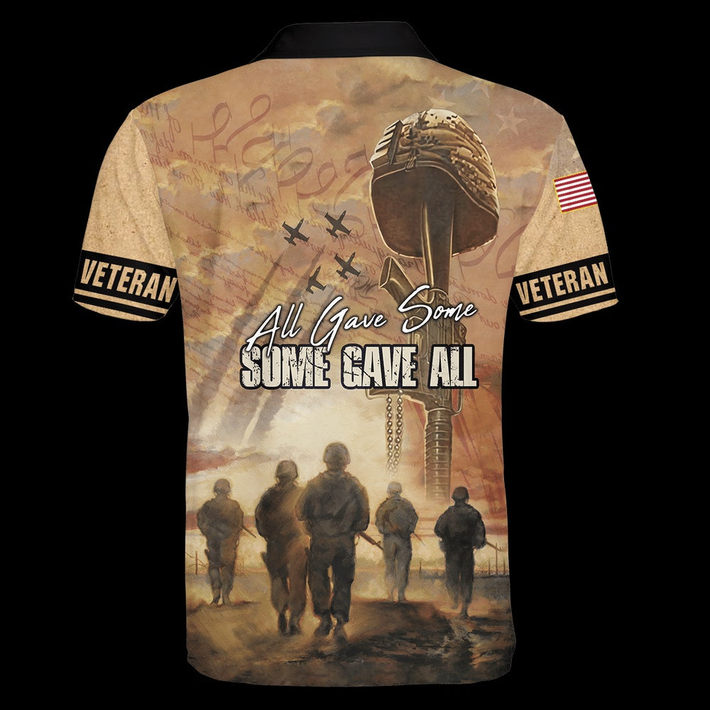 Veteran Polo Shirt, All Gave Some Some Gave All US Veteran Polo Shirts