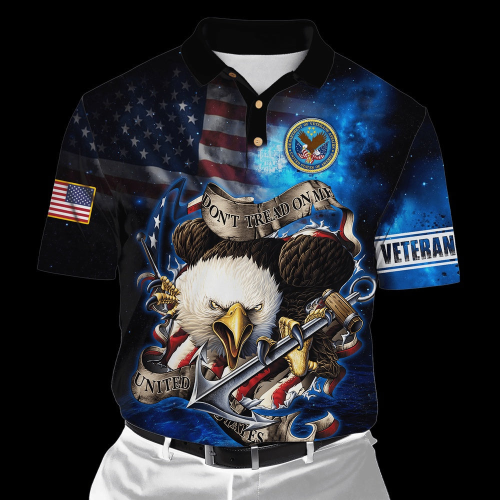Veteran Polo Shirt, Don't Tread On Me Veteran Polo Shirt