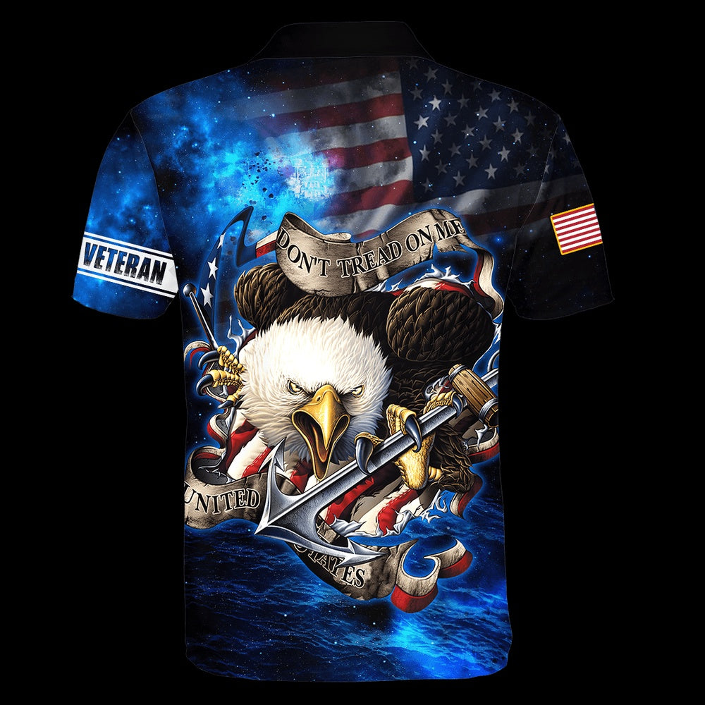 Veteran Polo Shirt, Don't Tread On Me Veteran Polo Shirt