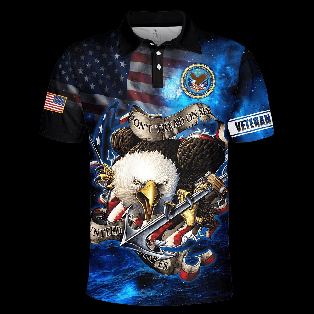 Veteran Polo Shirt, Don't Tread On Me Veteran Polo Shirt
