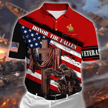 Veteran Polo Shirt, Honor The Fallen Memorial Day Unisex Polo Shirt