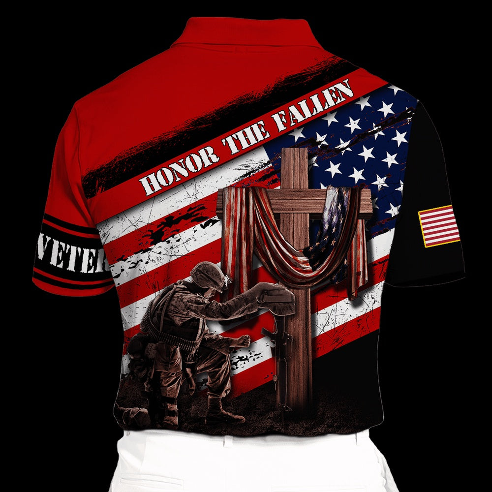 Veteran Polo Shirt, Honor The Fallen Memorial Day Unisex Polo Shirt
