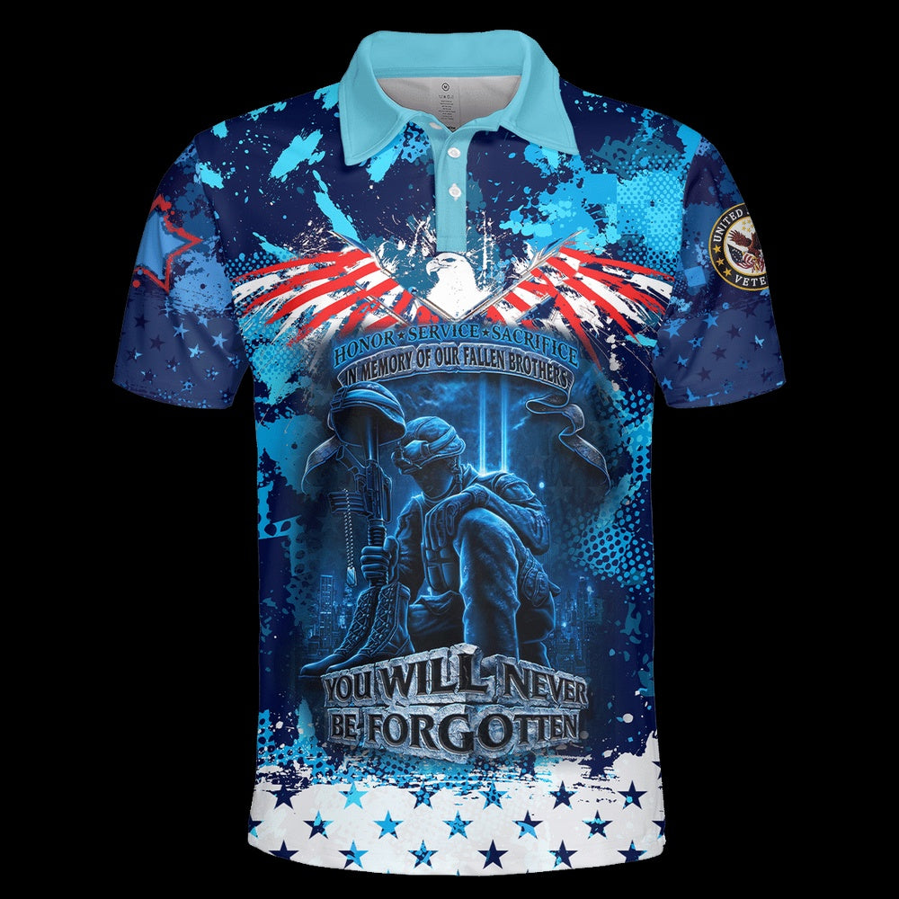 Veteran Polo Shirt, Honor The Fallen Unisex Polo Shirt