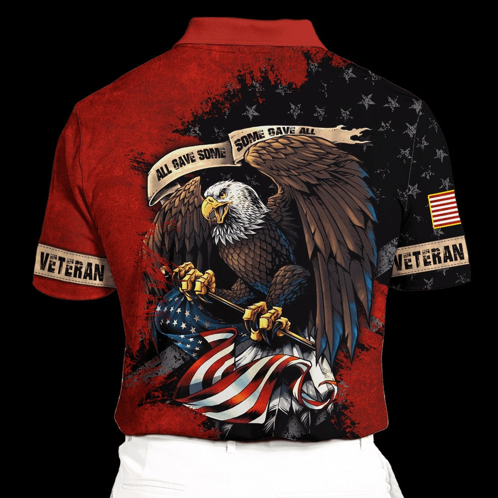 Veteran Polo Shirt, Memorial Day All Gave Some Some Gave All Unisex Polo Shirt