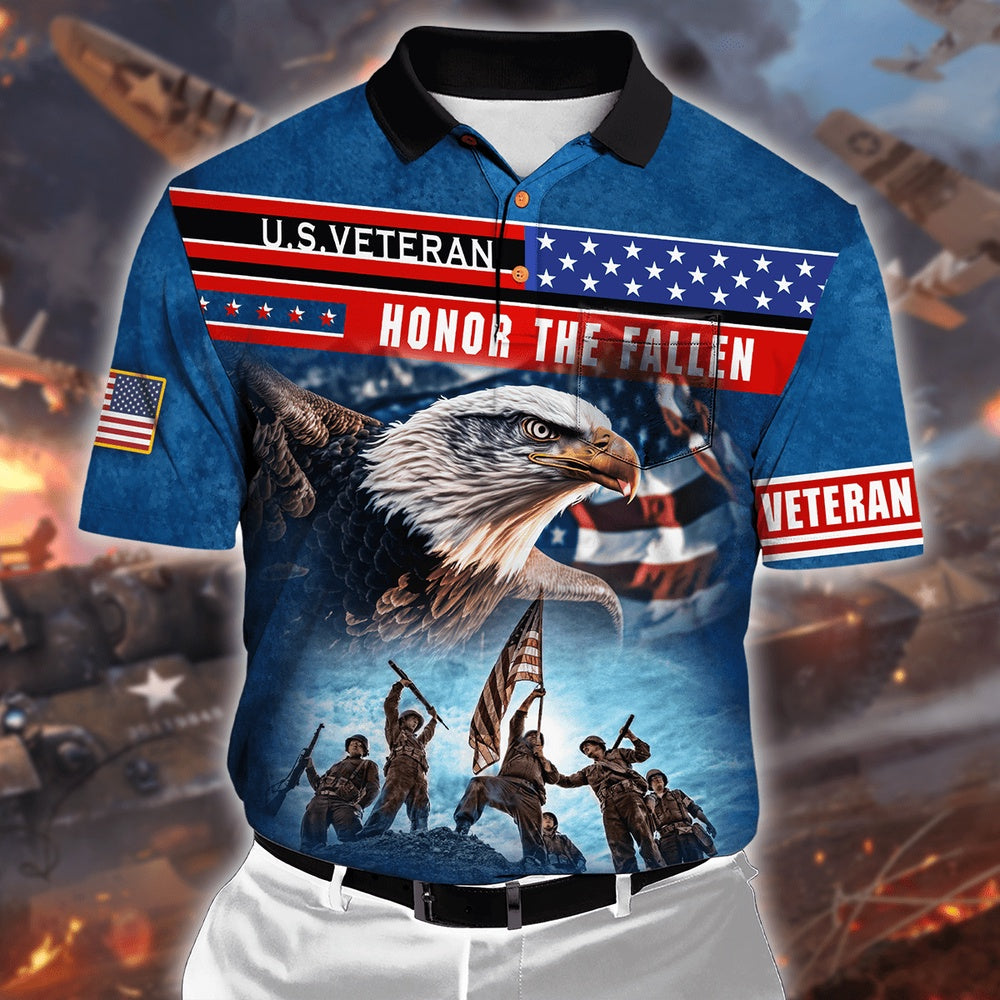 Veteran Polo Shirt, Memorial Day Honor The Fallen Polo Shirt