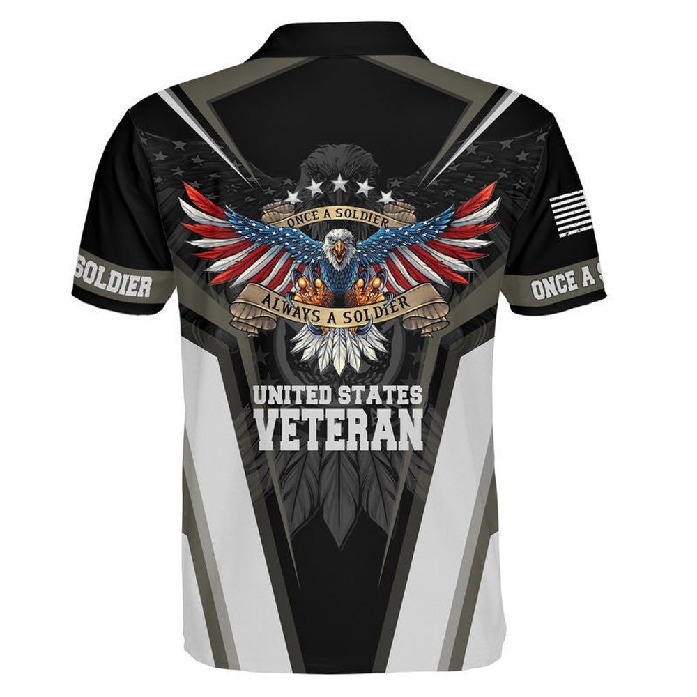 Veteran Polo Shirt, Once A Soldier Always A Soldier Unisex Polo Shirt