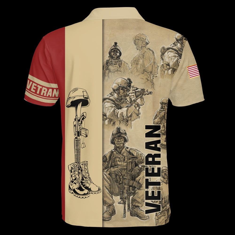 Veteran Polo Shirt, Premium US Veteran Polo Shirt