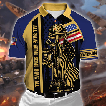Veteran Polo Shirt, Thank You For Your Service Memorial Day Polo Shirt