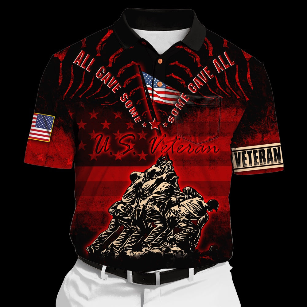 Veteran Polo Shirt, US Veteran All Gave Some Some Gave All Polo Shirt