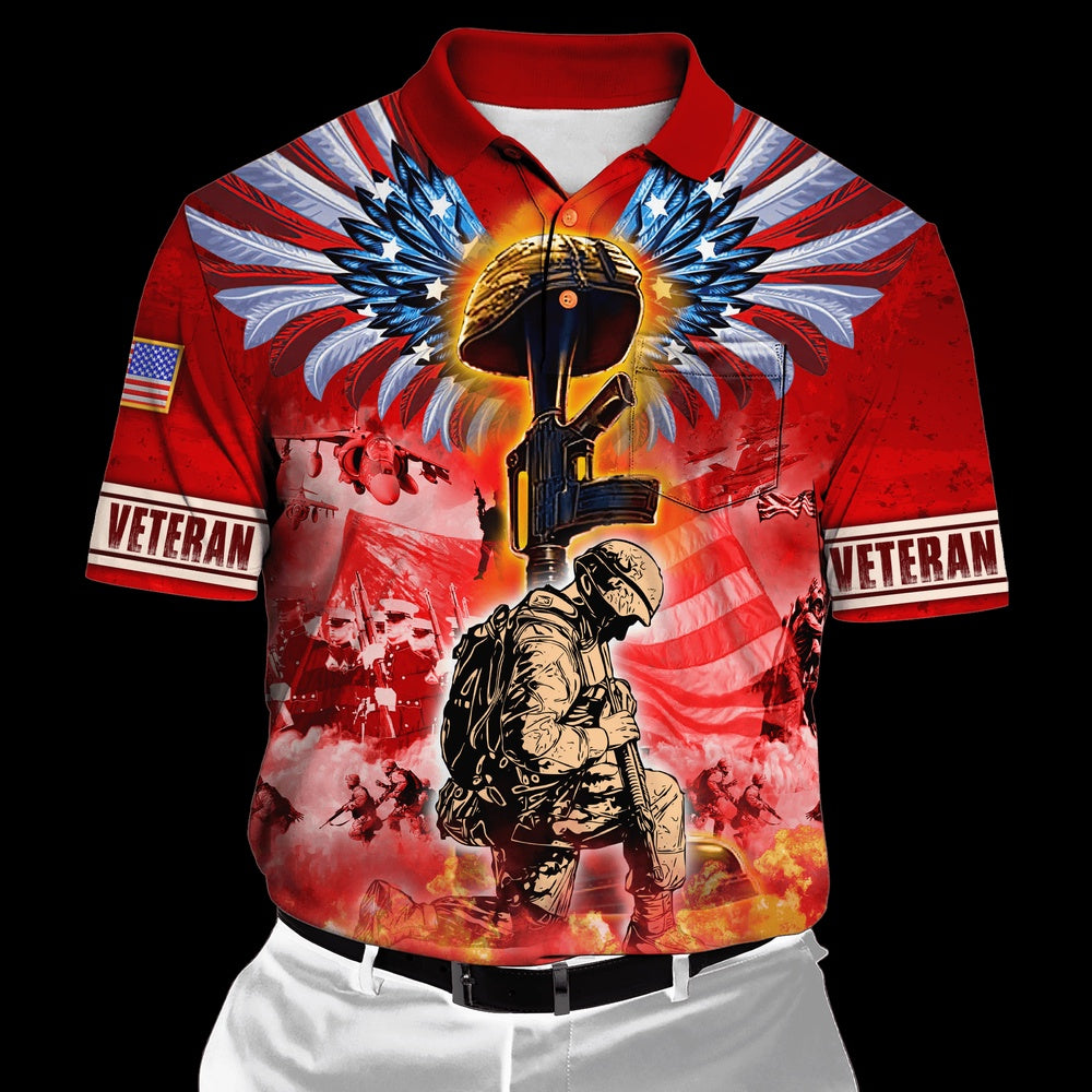 Veteran Polo Shirt, US Veteran Freedom Is Not Free Polo Shirt