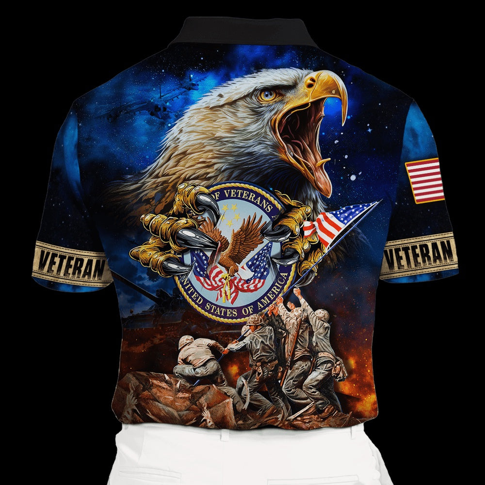 Veteran Polo Shirt, US Veteran Premium Honoring All Who Served Polo Shirt