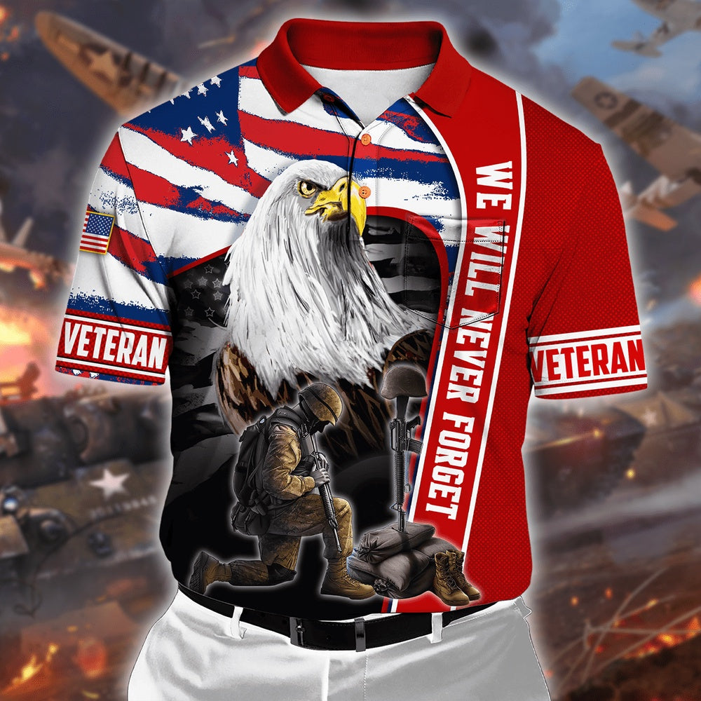 Veteran Polo Shirt, We Will Never Forget Polo Shirt