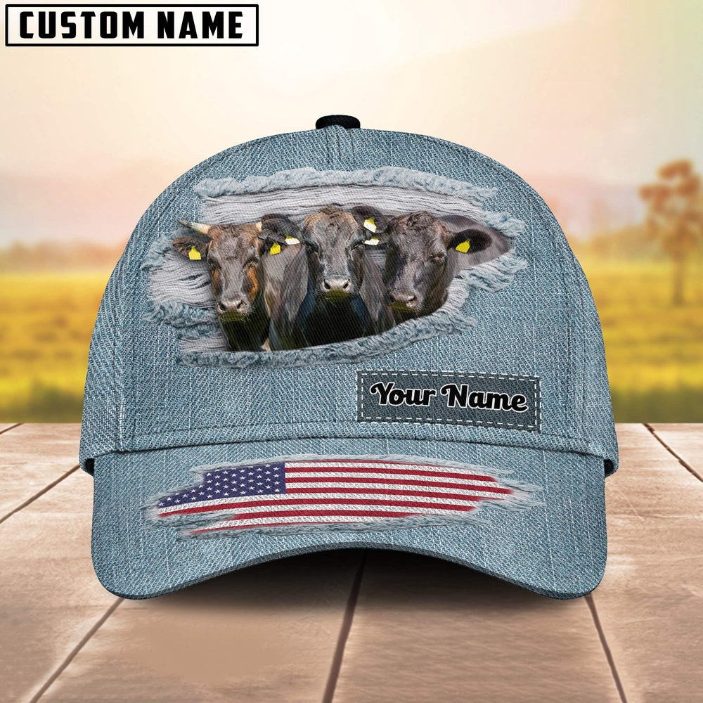 Wagyu Jeans Pattern Customized Name Cap, Farmer Cap, Cap For Farmers, Best Farm Hat, Farm Use Hat