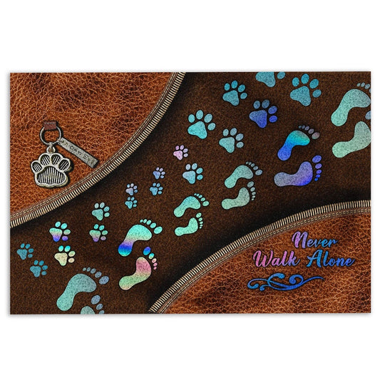 Welcome Doormat, Dog Cat Paw Brown For Pet Puppy Kitten Lover Welcome Doormat, Indoor Outdoor Doormat Home Decor