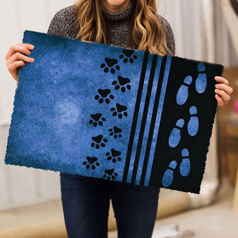 Welcome Doormat, Dog Paw Welcome To My House Welcome Doormat, Pets Home Decor Door Mat