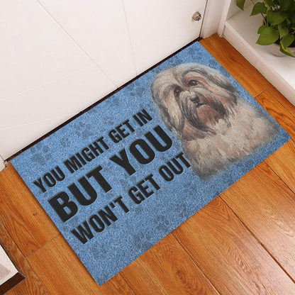 Welcome Doormat, Havanese Dog You Might Get In But You Won't Get Out Welcome Doormat, Pets Home Decor Door Mat