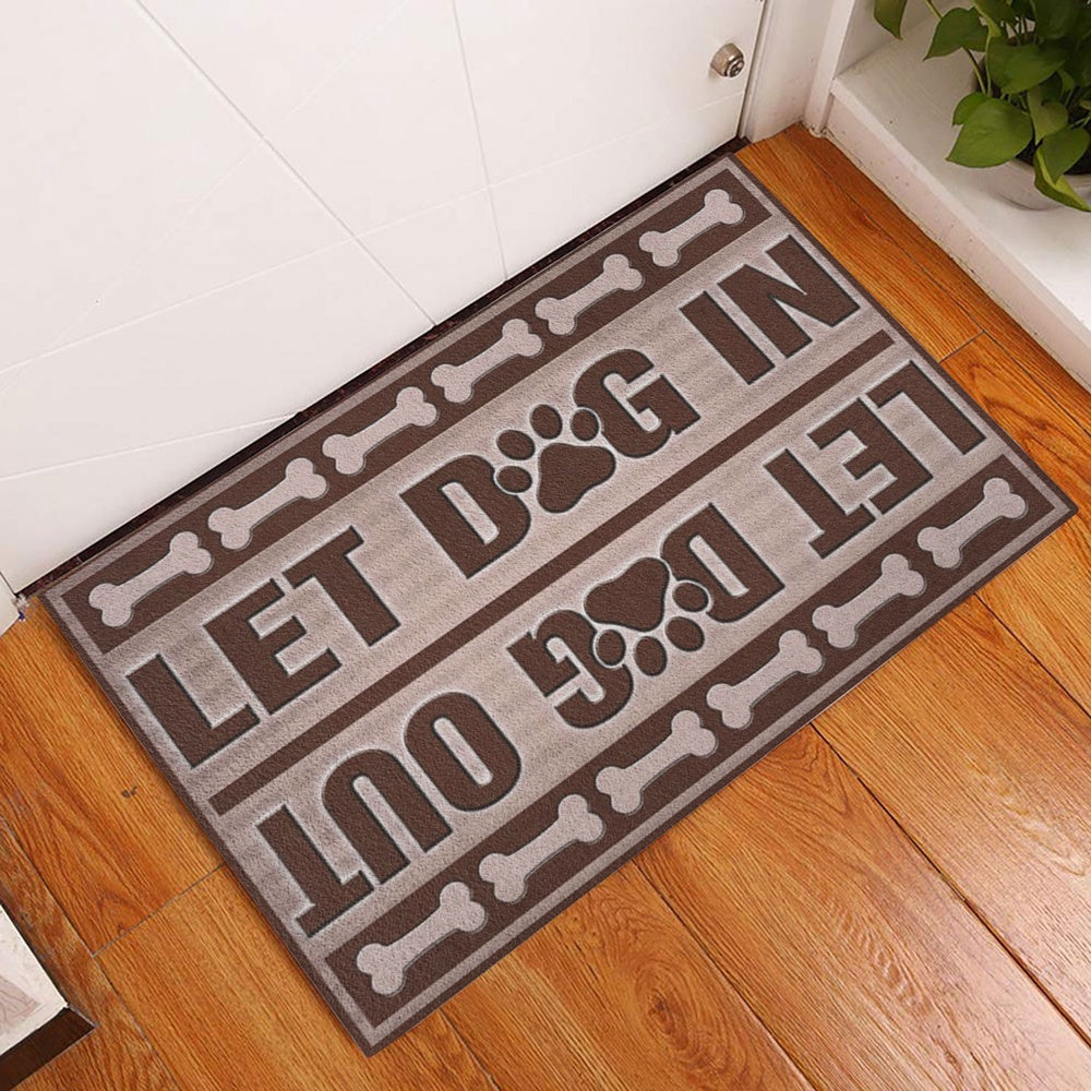 Welcome Doormat, Let Dog In Let Dog Out Welcome Doormat, Indoor Outdoor Doormat Home Decor
