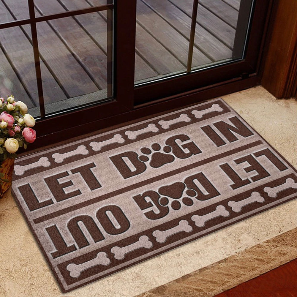 Welcome Doormat, Let Dog In Let Dog Out Welcome Doormat, Indoor Outdoor Doormat Home Decor