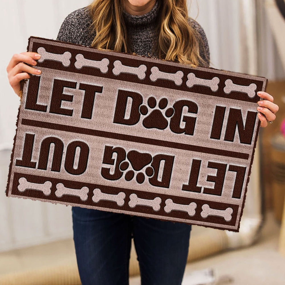 Welcome Doormat, Let Dog In Let Dog Out Welcome Doormat, Indoor Outdoor Doormat Home Decor