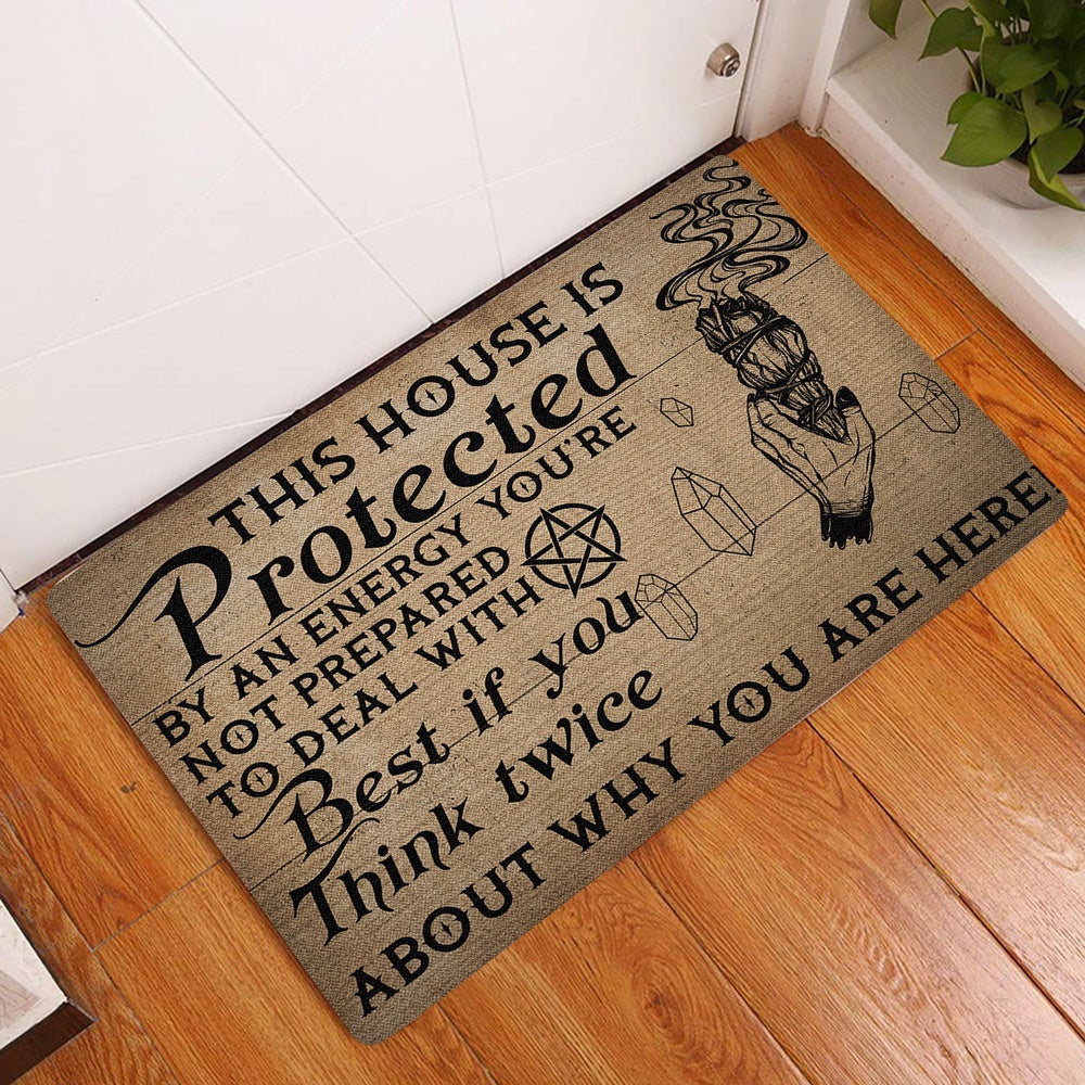 Welcome Doormat, Witch This House Is Protected By An Energy You're Not Prepared Welcome Doormat, Indoor Outdoor Doormat Home Decor