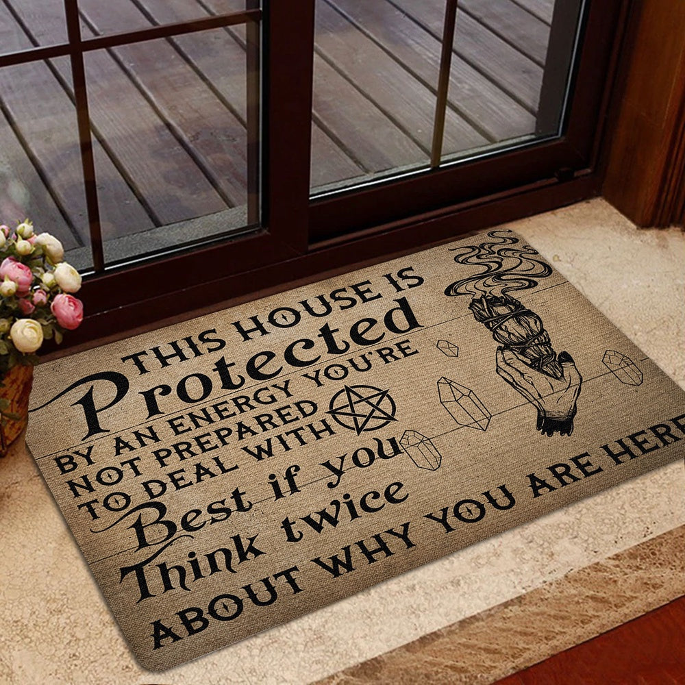 Welcome Doormat, Witch This House Is Protected By An Energy You're Not Prepared Welcome Doormat, Indoor Outdoor Doormat Home Decor