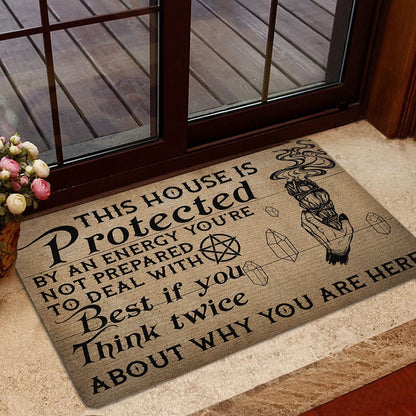 Welcome Doormat, Witch This House Is Protected By An Energy You're Not Prepared Welcome Doormat, Indoor Outdoor Doormat Home Decor