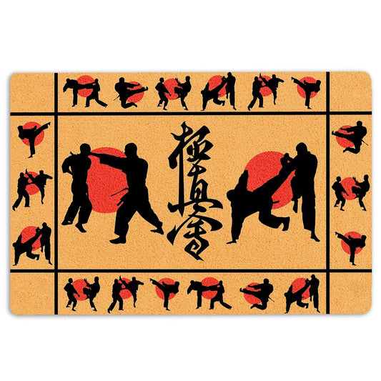 Welcome Doormat, karate karatedo martial art japanese american japan gift idea Welcome Doormat, Indoor Outdoor Doormat Home Decor