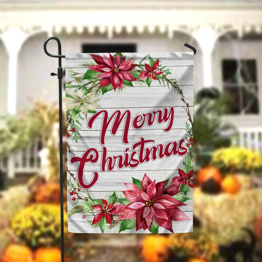 Welcome Flag, Merry Christmas House FlagXmas, Garden Flags, Outdoor Xmas Flags, Christmas Outdoor Decor