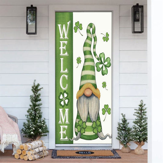 Welcome St Patrick's Day Gnomes Saint Gnomes Door Covers, Patricks Day Home Door, Patrick Day Home Decor