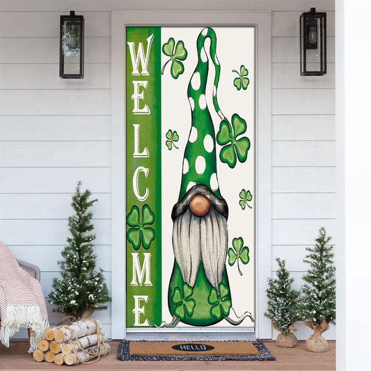 Welcome St Patricks Day Gnomes St Gnomes Door Cover, Patricks Day Home Door, Patrick Day Home Decor