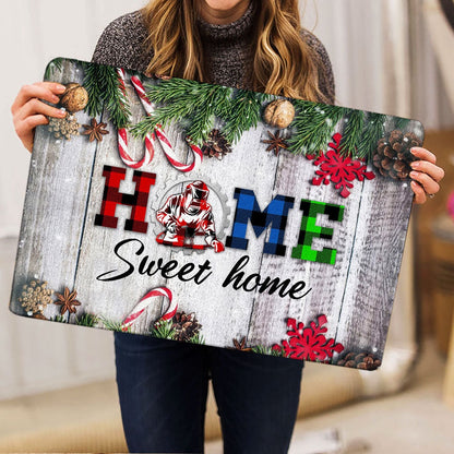 Welder Welcome Doormat, home sweet home welder welding christmas xmas noel Welcome Doormat, Indoor Outdoor Doormat Home Decor