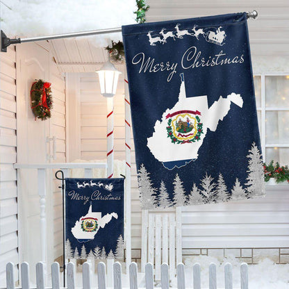 West Virginia Christmas Flag, Christmas Outdoor Decor Decoration
