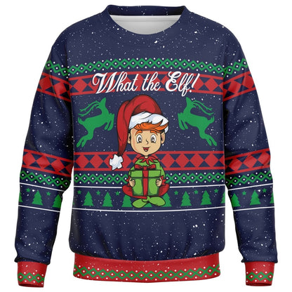 What the Elf Ugly Christmas Sweater, Christmas Ugly Sweater, Sweater Xmas, Ugly Sweater
