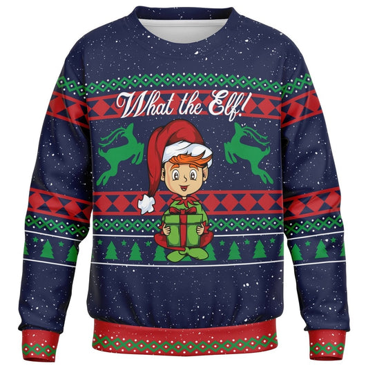 What the Elf Ugly Christmas Sweater, Christmas Ugly Sweater, Sweater Xmas, Ugly Sweater