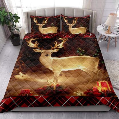 White Deer Inest Withmassmass Bedding Set, Christmas Beddings, Xmas Bedding Sets