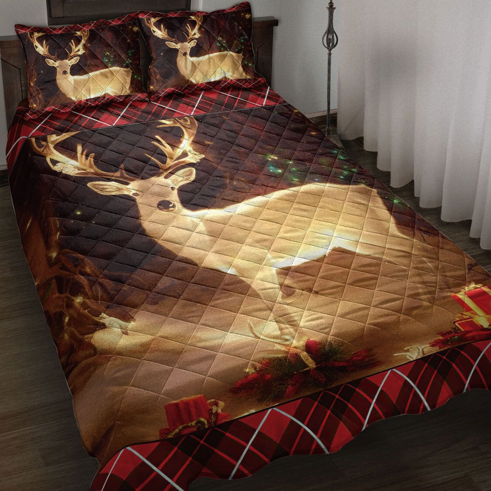 White Deer Inest Withmassmass Bedding Set, Christmas Beddings, Xmas Bedding Sets