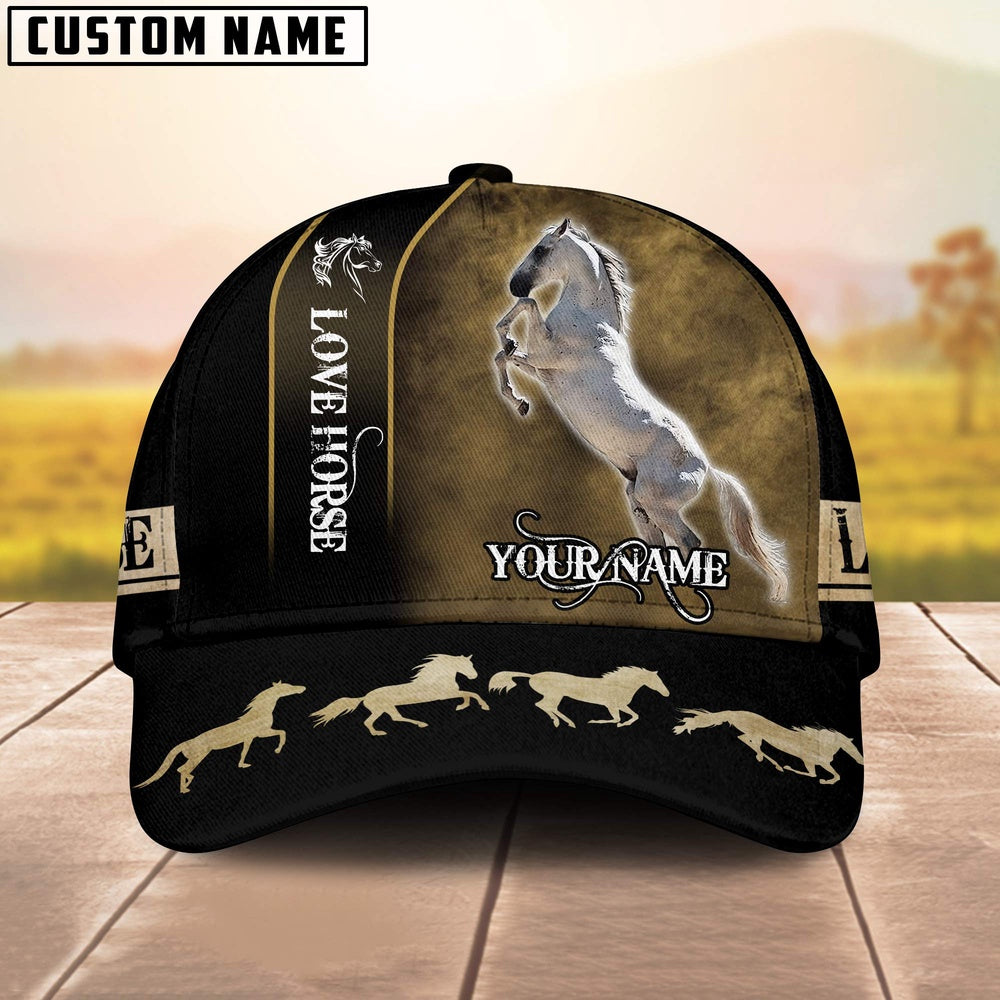 White Horse Customized Name Cap, Farmer Cap, Cap For Farmers, Best Farm Hat, Farm Use Hat