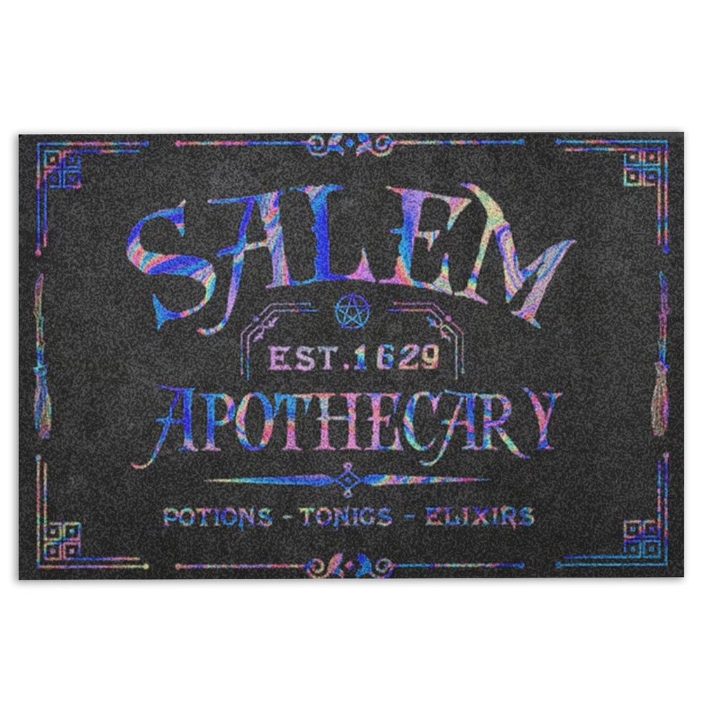 Wicca Welcome Doormat, Wicca Witch Salem Apothecary Welcome Doormat, Indoor Outdoor Doormat Home Decor