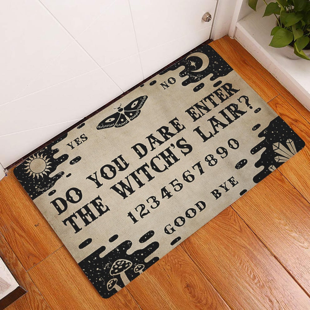Wicca Welcome Doormat, Witch Do You Dare Enter The Witch's Lair Wicca Wiccan Witch Welcome Doormat, Indoor Outdoor Doormat Home Decor