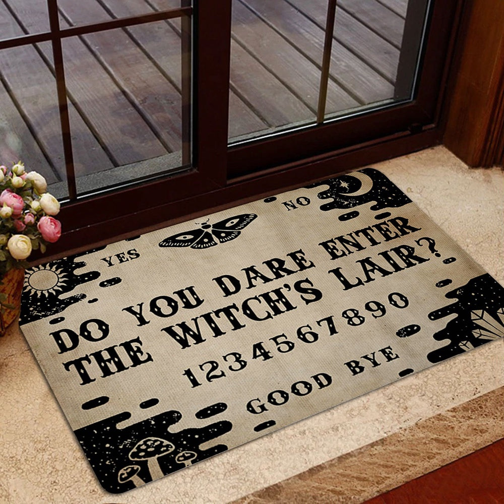 Wicca Welcome Doormat, Witch Do You Dare Enter The Witch's Lair Wicca Wiccan Witch Welcome Doormat, Indoor Outdoor Doormat Home Decor
