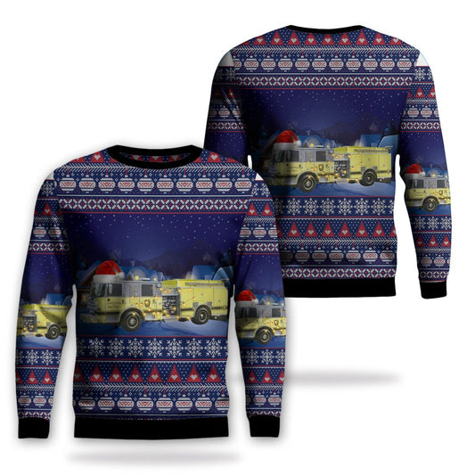 Winnabow, North Carolina, Winnabow Volunteer Fire Department Christmas AOP Ugly Sweater, Christmas Ugly Sweater, Sweater Xmas, Ugly Sweater