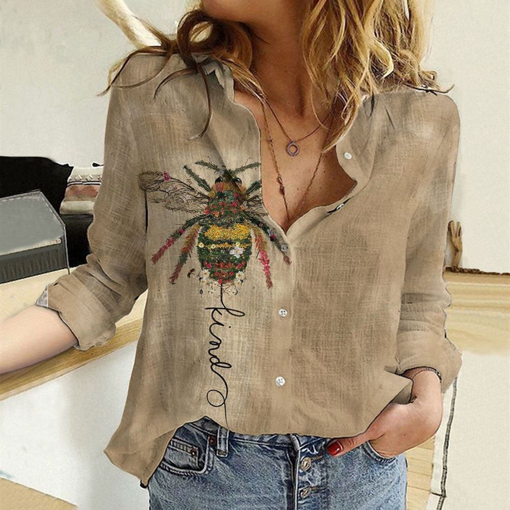 Women Casual Shirt, Bee Kind Casual Shirt, Casual Shirt, Casual Shirts For Women
