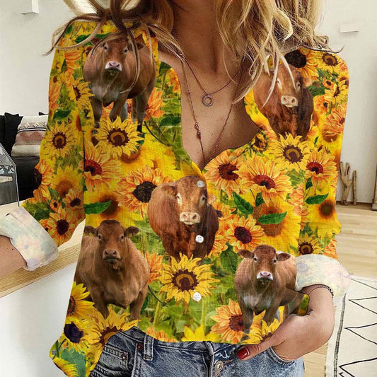 Women Casual Shirt, Sunflowers Limousin Casual Shirt, Casual Shirt, Casual Shirts For Women