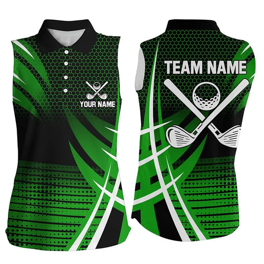 Womens Sleeveless Golf Polo Shirts Custom Cool Golf Shirts, Golfing Gifts For Team  Green, Women Golf Shirts
