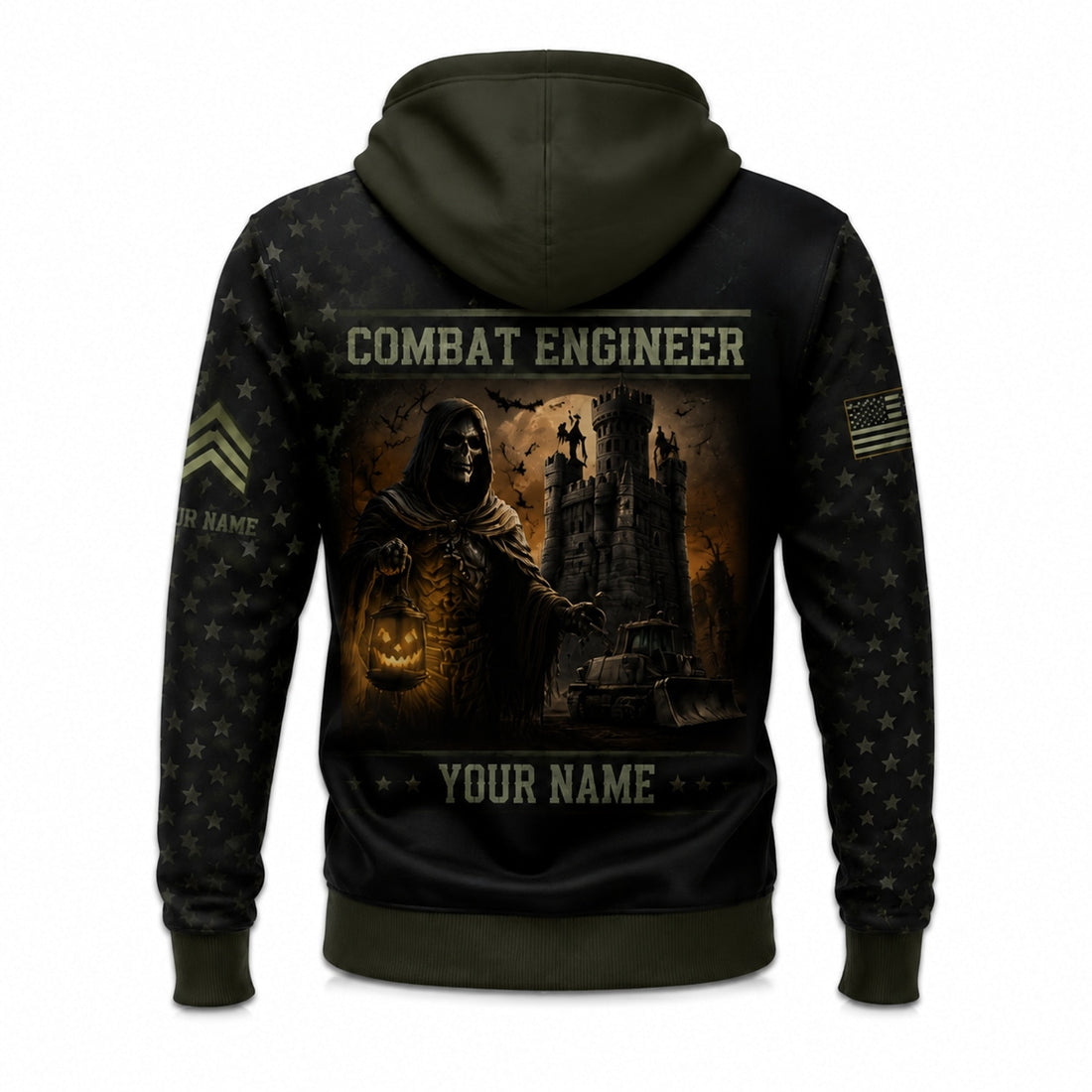 Custom Army Halloween Combat Engineer Hoodie