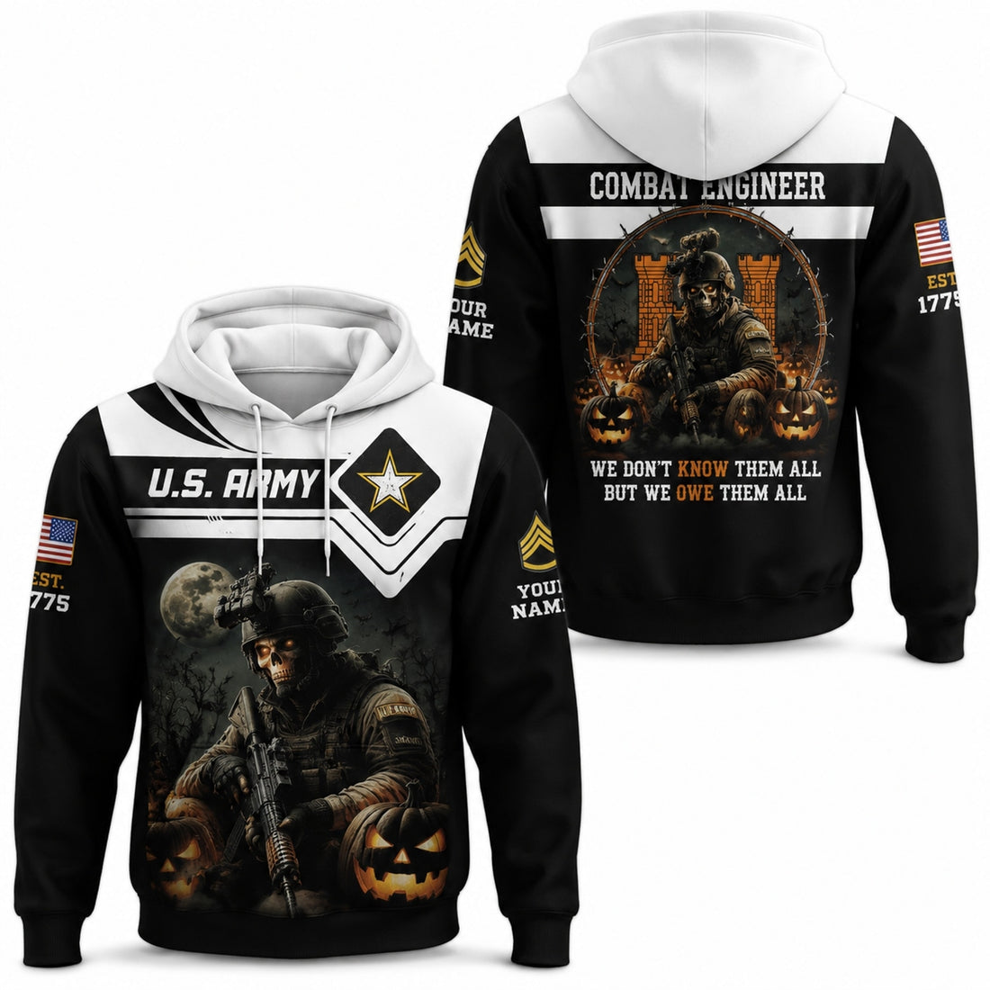 Custom Army Halloween Combat Hoodie