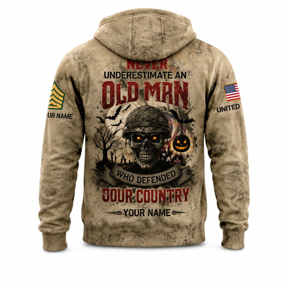 Custom Army Halloween Hoodie Combat Engineer Hoodie