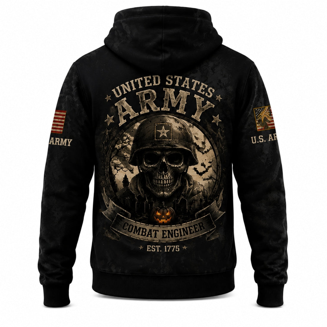 Custom US Army Halloween Combat Engineer Hoodie