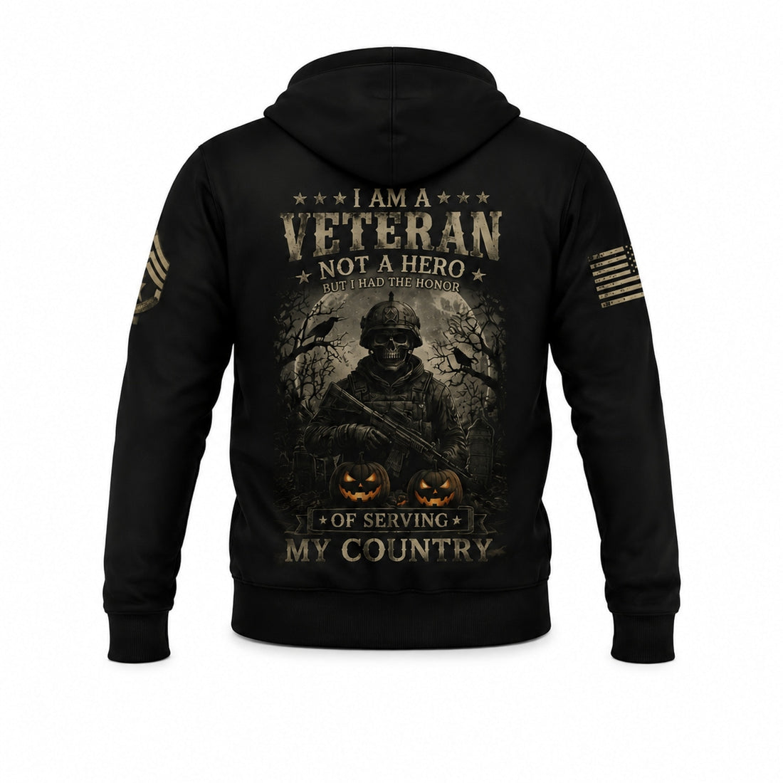 Custom US Army Veteran Halloween Hoodie
